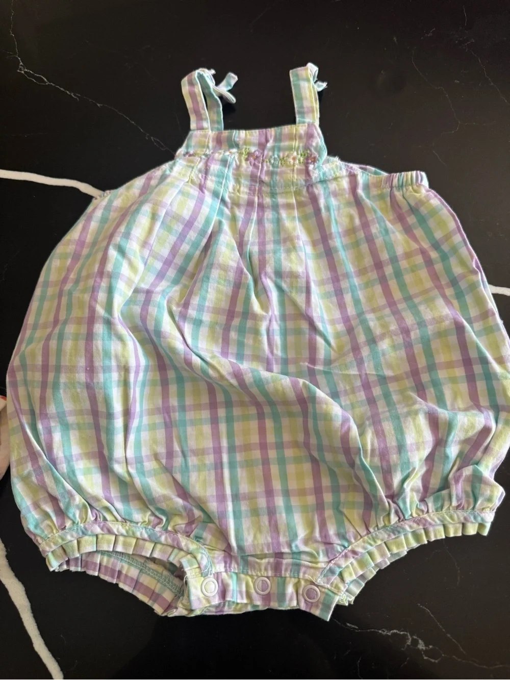 Carter's Girls Floral Tank & Pastel Plaid Romper Sets- vintage‎ y2k